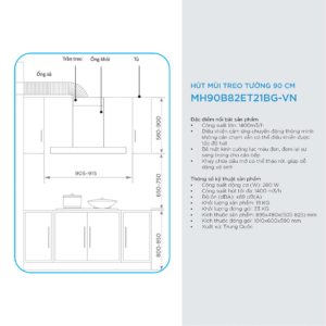 Máy hút bụi HMH.MH90B82ET21BG