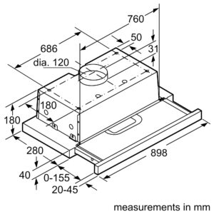 Máy Hút Mùi Âm Tủ Bosch HMH.DHI923GSG Series 4